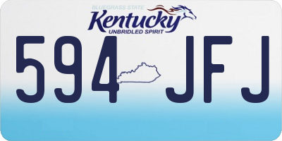 KY license plate 594JFJ