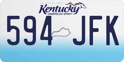 KY license plate 594JFK