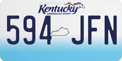 KY license plate 594JFN