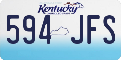 KY license plate 594JFS