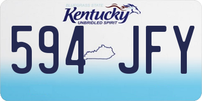 KY license plate 594JFY