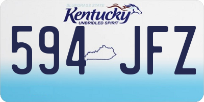 KY license plate 594JFZ