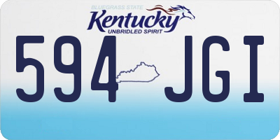 KY license plate 594JGI
