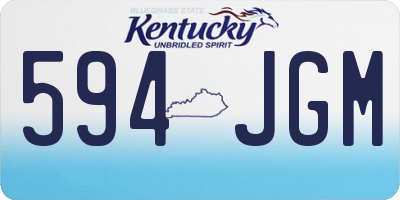 KY license plate 594JGM