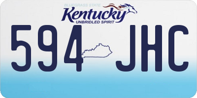 KY license plate 594JHC
