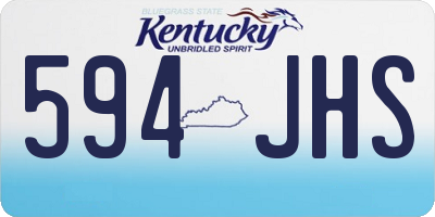 KY license plate 594JHS