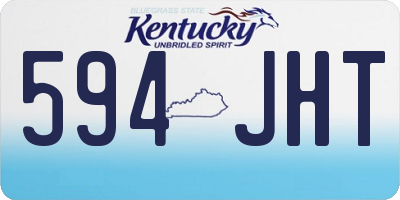 KY license plate 594JHT