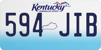 KY license plate 594JIB