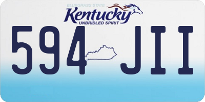 KY license plate 594JII