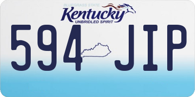 KY license plate 594JIP