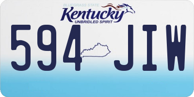 KY license plate 594JIW