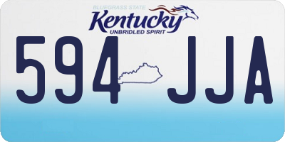 KY license plate 594JJA