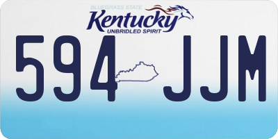 KY license plate 594JJM