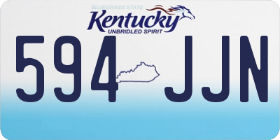 KY license plate 594JJN