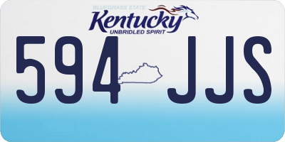 KY license plate 594JJS