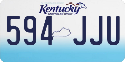 KY license plate 594JJU