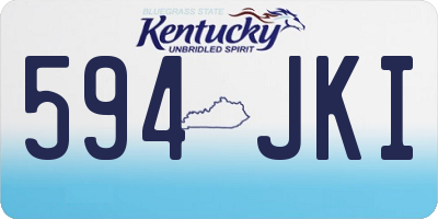 KY license plate 594JKI
