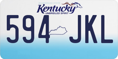 KY license plate 594JKL