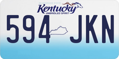 KY license plate 594JKN