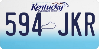 KY license plate 594JKR
