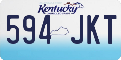 KY license plate 594JKT