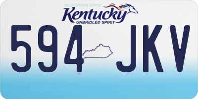 KY license plate 594JKV