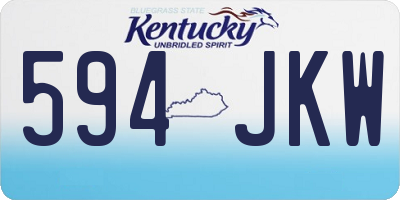 KY license plate 594JKW