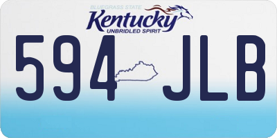 KY license plate 594JLB