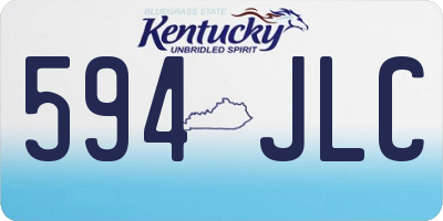 KY license plate 594JLC