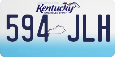KY license plate 594JLH
