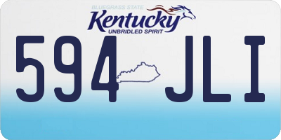 KY license plate 594JLI
