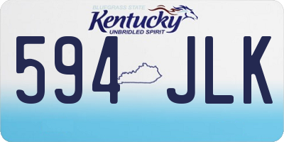 KY license plate 594JLK