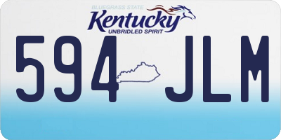 KY license plate 594JLM