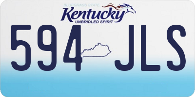 KY license plate 594JLS