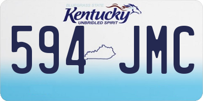 KY license plate 594JMC