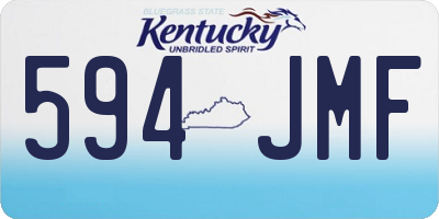 KY license plate 594JMF