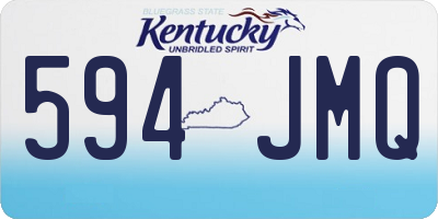 KY license plate 594JMQ