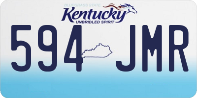 KY license plate 594JMR