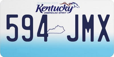 KY license plate 594JMX