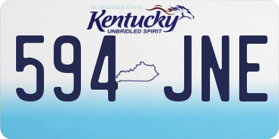 KY license plate 594JNE