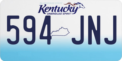 KY license plate 594JNJ