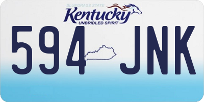 KY license plate 594JNK