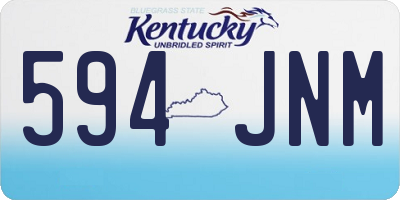 KY license plate 594JNM