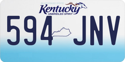 KY license plate 594JNV