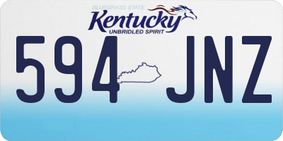 KY license plate 594JNZ