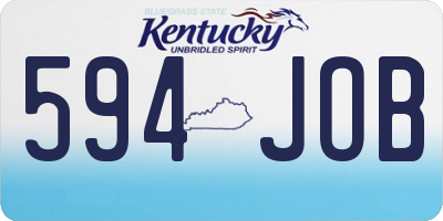 KY license plate 594JOB