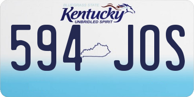 KY license plate 594JOS