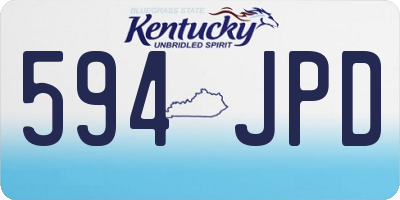 KY license plate 594JPD