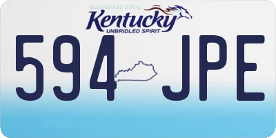 KY license plate 594JPE