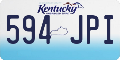 KY license plate 594JPI